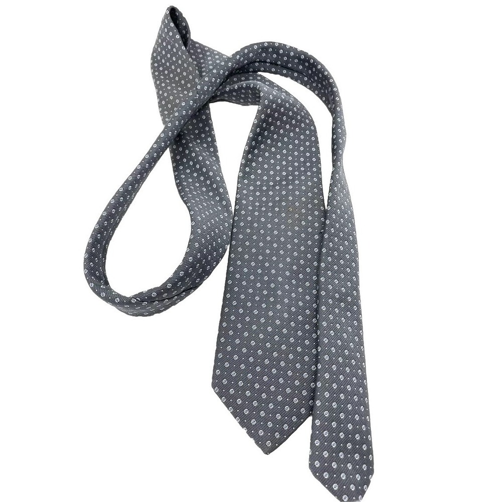 Christian Dior Neck Tie Cravates Strawbridge Clothier Polyester Classic Gray